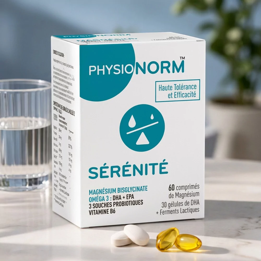 PHYSIONORM™ Sérénité | Magnésium bisglycinate, Oméga 3, Probiotiques