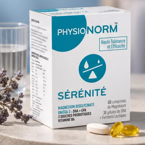 PHYSIONORM™ Sérénité - Probiotique + Magnésium + Oméga-3